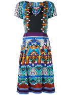 Alberta Ferretti Printed Flared Dress - Multicolour
