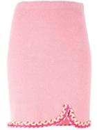Boutique Moschino Braided Trim Skirt, Women's, Size: 44, Pink/purple, Cotton/polyamide