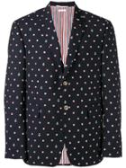Thom Browne Lifebuoy And Anchor Embroidered Blazer - Blue