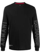 Armani Exchange Logo Print Long-sleeve T-shirt - Black