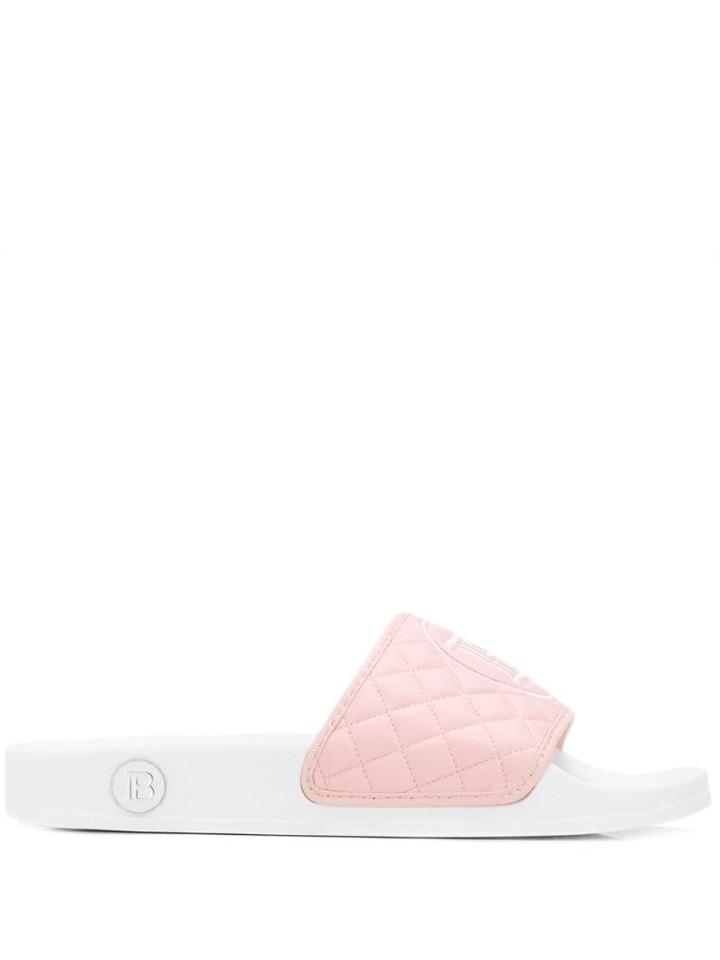 Balmain Balmain-embroidered Pool Slides - Pink