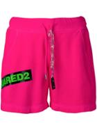 Dsquared2 Contrast Logo Shorts - Pink