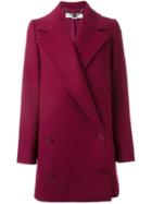 Stella Mccartney 'edith' Coat, Women's, Size: 42, Pink/purple, Cotton/polyamide/viscose/wool