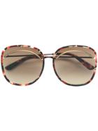 Bottega Veneta Eyewear Oversized Sunglasses - Brown