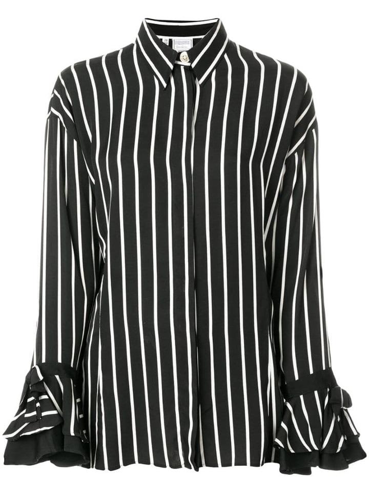 Versace Pre-owned Striped Shirt - Black