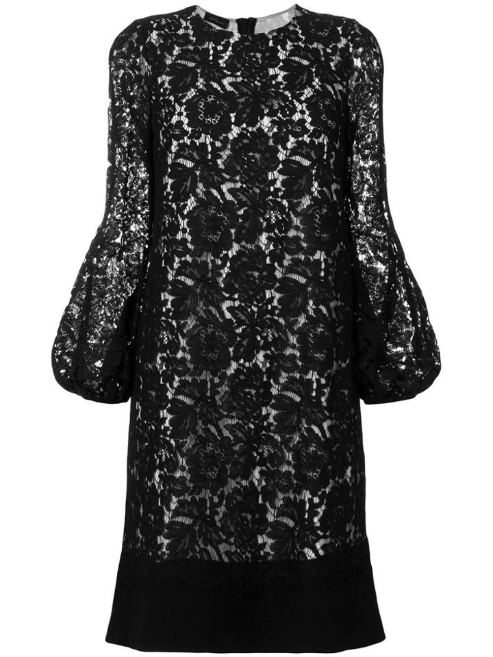 Les Copains Floral Lace Dress - Black