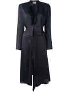 Maison Rabih Kayrouz Tie Ruffled Neckline Dress, Women's, Size: 36, Black, Polyester