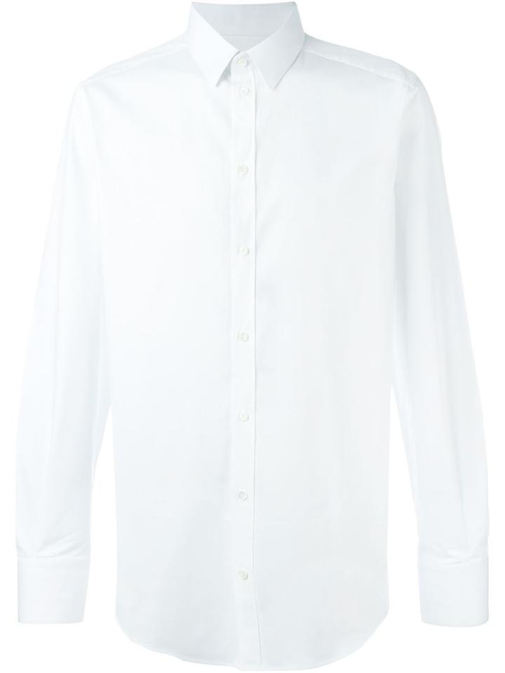 Dolce & Gabbana Classic Shirt, Men's, Size: 41, White, Cotton/spandex/elastane