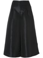Co - Cropped Palazzo Pants - Women - Polyester/triacetate - S, Black, Polyester/triacetate