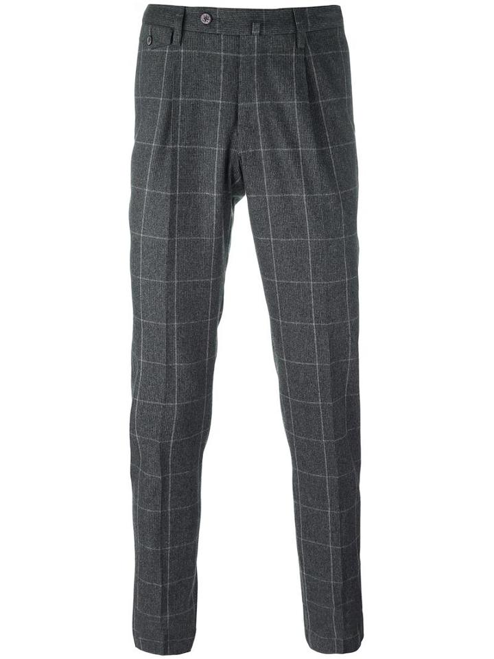 Pt01 Carrot Fit Trousers, Men's, Size: 48, Grey, Spandex/elastane/virgin Wool