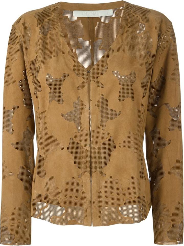 Drome Perforated Jacket, Women's, Size: Medium, Nude/neutrals, Goat Suede