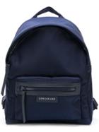 Longchamp Top Zipped Backpack - Blue