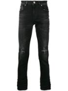 John Richmond - 'alvorada' Ripped Skinny Jeans - Men - Cotton/polyester/spandex/elastane - 48, Black, Cotton/polyester/spandex/elastane