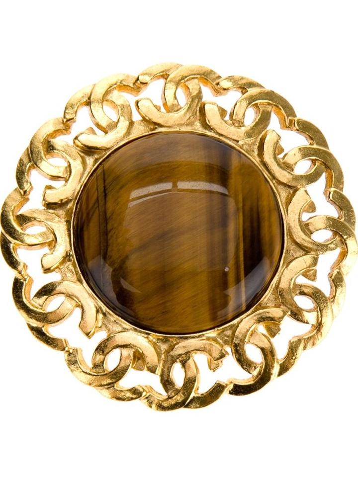 Chanel Vintage Stone Centre Brooch