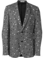 Paul Smith Spot Print Blazer, Men's, Size: 48, Linen/flax/cupro