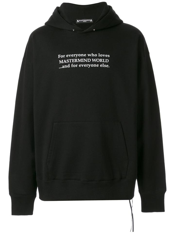 Mastermind World Skull Logo Print Hoodie - Black