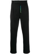 Styland Pinstripe Tailored Trousers - Black