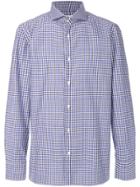 Luigi Borrelli Checked Long Sleeved Shirt - Blue
