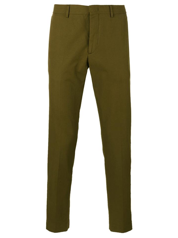 Msgm Striped Side Trousers, Men's, Size: 48, Green, Cotton