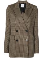 Rosetta Getty Double-breasted Checked Blazer - Brown