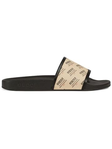 Gucci Gucci Invite Print Slide - Neutrals