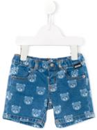 Moschino Kids Teddy Bear Print Shorts, Boy's, Size: 18-24 Mth, Blue