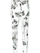 Andrea Marques Printed Skinny Trousers - Est Flores Branca