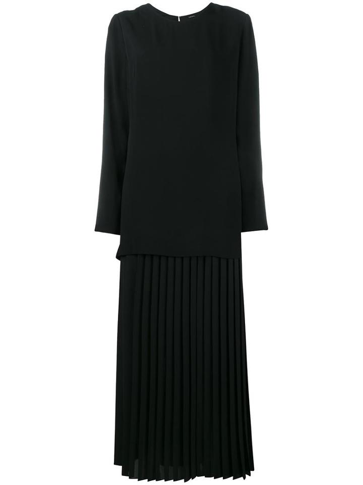 Adam Lippes Layered Dress, Women's, Size: 10, Black, Polyester/viscose