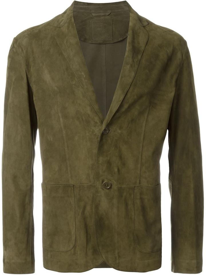 Desa 1972 Suede Blazer, Men's, Size: 48, Green, Suede