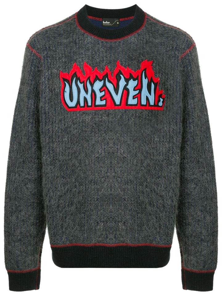 Kolor Patch Jumper - Grey
