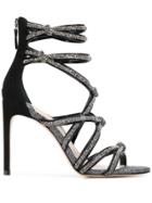 Sophia Webster Glitter-detail Strappy Sandals - Black