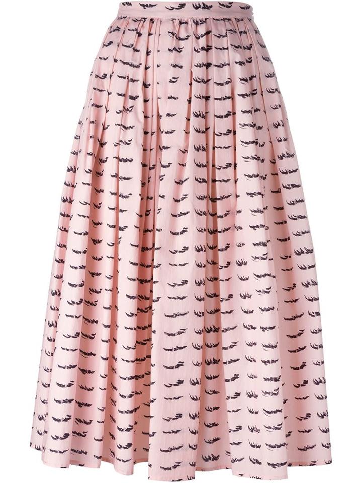 Eggs 'la Palma' Printed Pleated Skirt