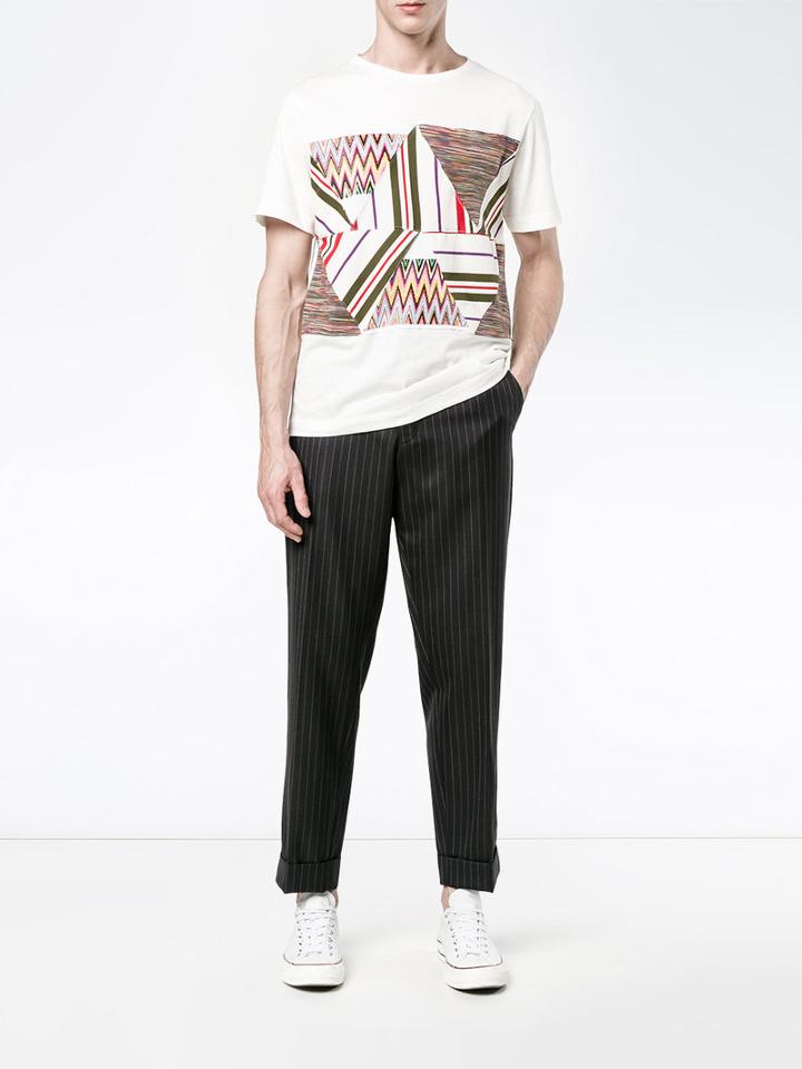 Missoni - Print And Stitch T-shirt - Men - Cotton - L, White, Cotton