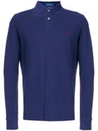 Polo Ralph Lauren Long-sleeved Logo Polo Shirt - Blue
