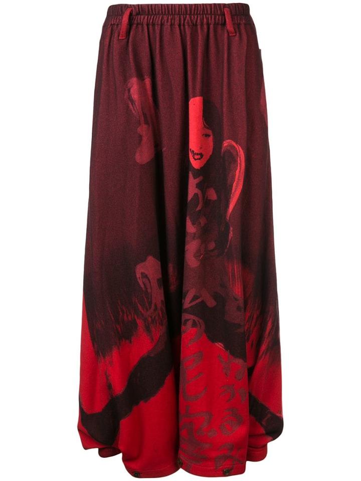 Yohji Yamamoto Flannel Sarouel - Red
