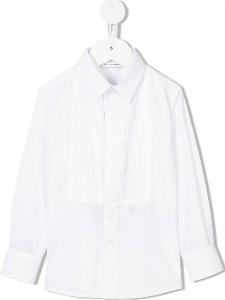 Dolce & Gabbana Kids - Cutaway Collar Shirt - Kids - Cotton - 8 Yrs, White