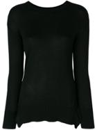 Dkny Ruffled Knitted Top - Black