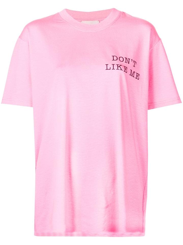 Natasha Zinko Don't Like Me T-shirt - Pink