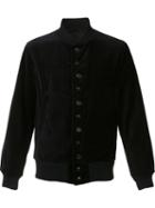 Engineered Garments Velvet Bomber Jacket, Men's, Size: Small, Black, Cotton