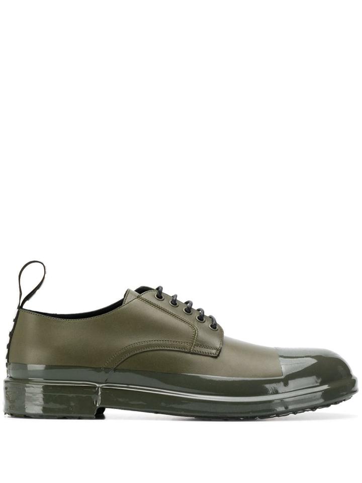 Dolce & Gabbana Shiny Toe Cap Derby Shoes - Green
