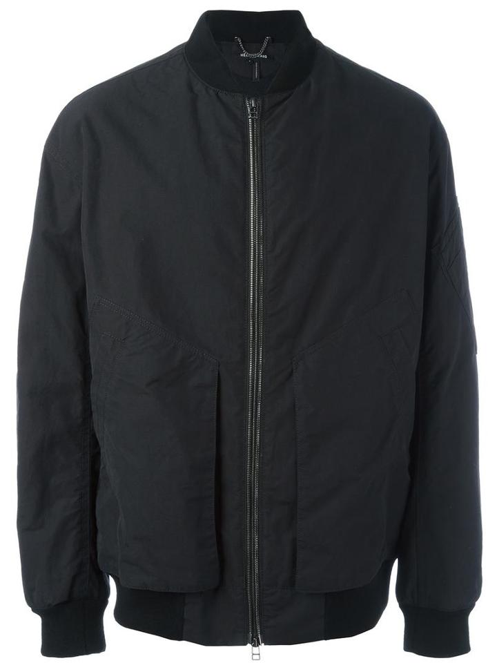 Helmut Lang Classic Bomber Jacket, Men's, Size: Medium, Black, Cotton/viscose/wool