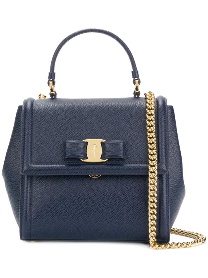 Salvatore Ferragamo Carrie Top Handle Bag - Blue