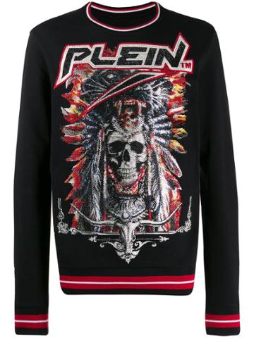 Philipp Plein Embellished Swetshirt - Black