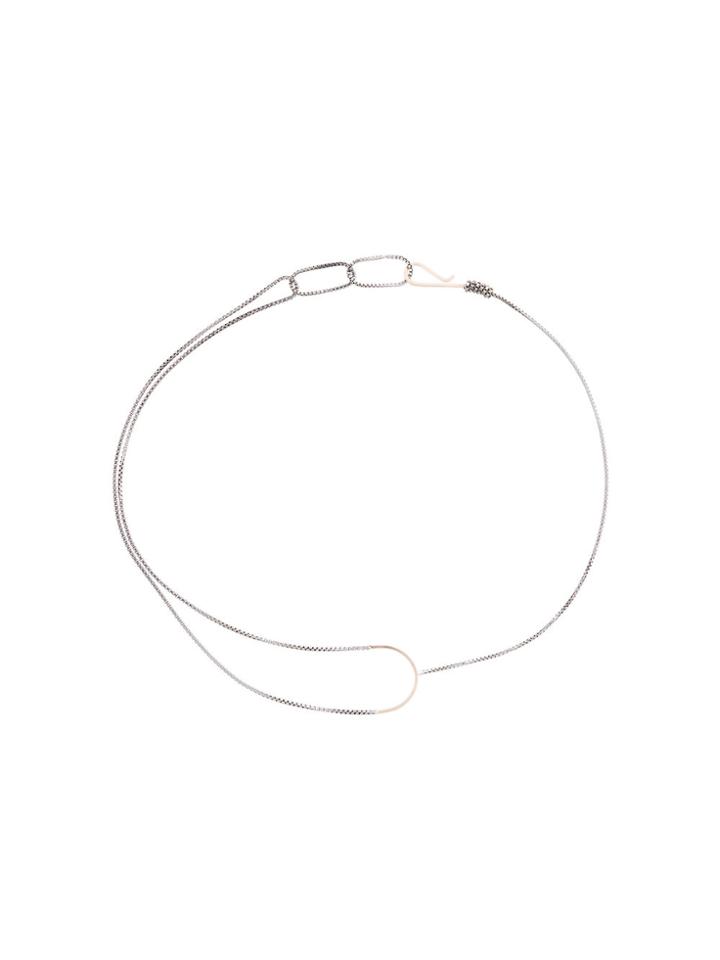 By Boe Asymmetric Chain Choker Necklace - Metallic