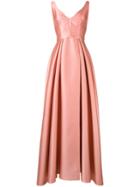 Alberta Ferretti V-neck Sleeveless Gown - Pink