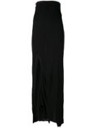 Andrea Bogosian Sheer Panel Maxi Skirt - Black