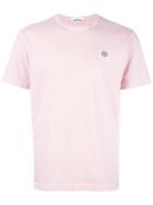 Stone Island Logo Patch T-shirt, Men's, Size: Small, Pink/purple, Cotton