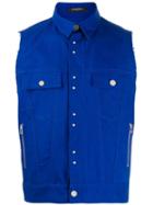 Unconditional Sleeveless Denim Jacket - Blue