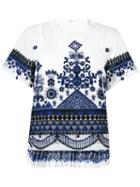 Sacai Sheer Embroidered Blouse, Women's, Size: 2, White, Cotton/polyester