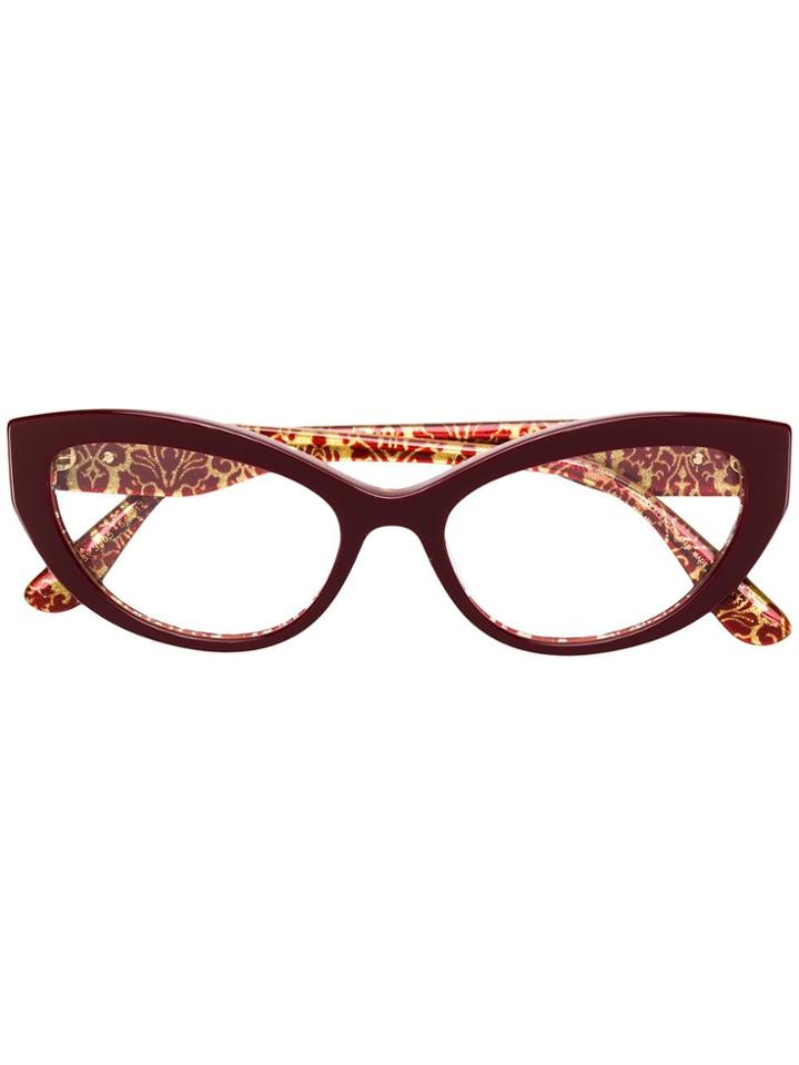Dolce & Gabbana Eyewear Cat-eye Glasses - Red